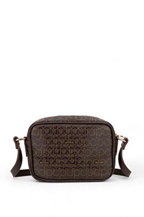 Pierre Cardin Monogram Kahve Kadın Çapraz Askılı Çanta 05PC24Y507-PMN