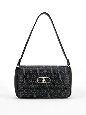Pierre Cardin Monogram Siyah Kadın Omuz Çantası 05PC24Y509-PMN