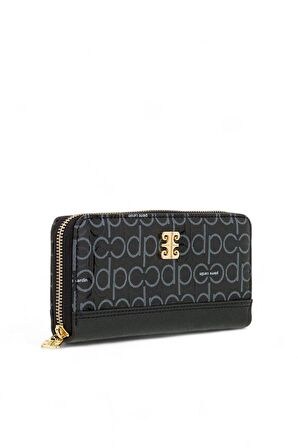 Pierre Cardin Monogram Siyah Kadın Portföy & Clutch Çanta 06PC24Y604-PMN