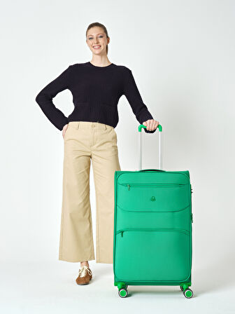 Benetton TROLLEY 70 CM Yeşil Unisex Valiz