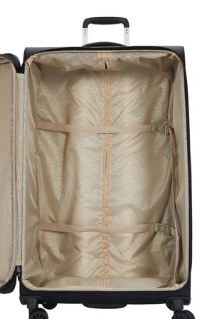 Büyük Boy Siyah Valiz - Şifreli Kilit Modern Darbeye Dayanıklı 360 Tekerlekli Unisex Seyahat Valizi