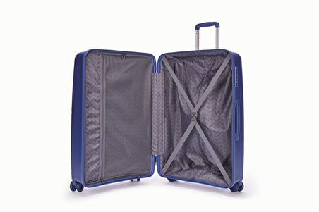 Benetton Trolley Valiz Mavi Kabin Boy 14BNT8002-03-M