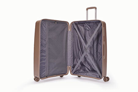 Benetton Trolley Valiz Şampanya Büyük Boy 14BNT8002-01-SMP