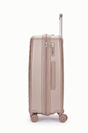 Benetton Trolley Valiz Şampanya Orta Boy 14BNT8002-02-SMP