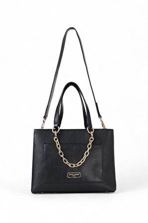 Pierre Cardin Logo Detaylı Siyah Kadın El Çantası 05PC25K101-P