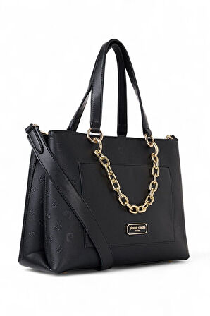 Pierre Cardin Logo Detaylı Siyah Kadın El Çantası 05PC25K101-P