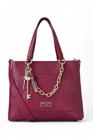 Pierre Cardin Logo Detaylı Vişne Kadın El Çantası 05PC25K101-P