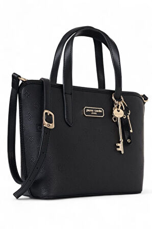 Pierre Cardin Logo Detaylı Siyah Kadın El Çantası 05PC25K102-P