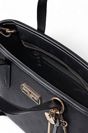 Pierre Cardin Logo Detaylı Siyah Kadın El Çantası 05PC25K102-P
