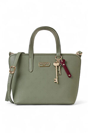 Pierre Cardin Logo Detaylı Yeşil Kadın El Çantası 05PC25K102-P