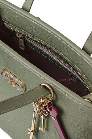 Pierre Cardin Logo Detaylı Yeşil Kadın El Çantası 05PC25K102-P