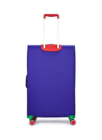 United Colors of Benetton 14BNT2900-01-SX Lacivert Unisex Fermuarlı Çekçekli Kumaş Valiz