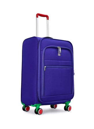 United Colors of Benetton 14BNT2900-02-SX Lacivert Çekçekli Kumaş Valiz