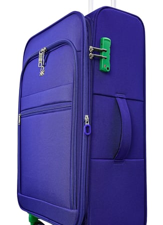 United Colors of Benetton 14BNT2900-02-SX Lacivert Çekçekli Kumaş Valiz