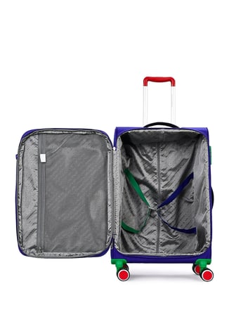 United Colors of Benetton 14BNT2900-02-SX Lacivert Çekçekli Kumaş Valiz