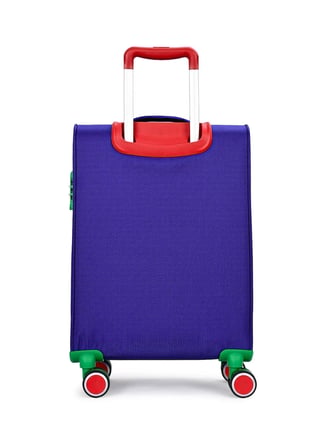 United Colors of Benetton 14BNT2900-03-SX Lacivert Fermuarlı Çekçekli Kumaş Valiz