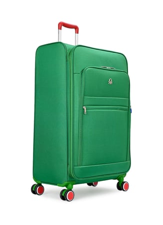United Colors of Benetton 14BNT2900-01-YSL Yeşil Fermuarlı Astar Dış Yetişkin Unisex Çekçekli Kumaş Valiz
