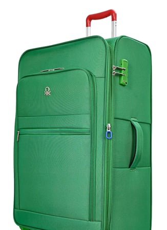 United Colors of Benetton 14BNT2900-01-YSL Yeşil Fermuarlı Astar Dış Yetişkin Unisex Çekçekli Kumaş Valiz