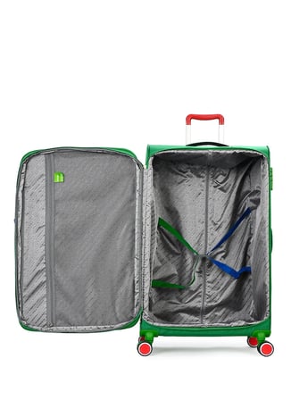 United Colors of Benetton 14BNT2900-01-YSL Yeşil Fermuarlı Astar Dış Yetişkin Unisex Çekçekli Kumaş Valiz