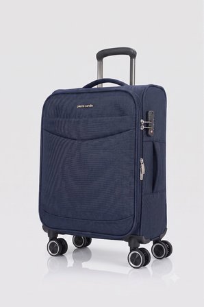 Pierre Cardin Ultra Light Hafif Lüx Kumaş Kabin Boy Valiz Lacivert 04PC6005