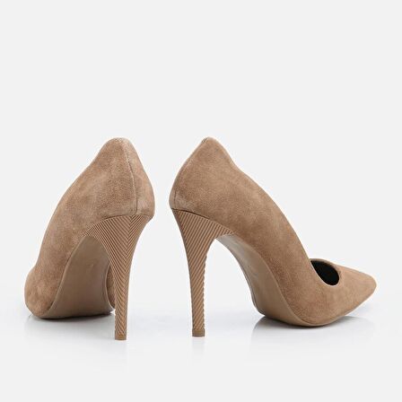 Hakiki Deri Tütün Kadın Stiletto