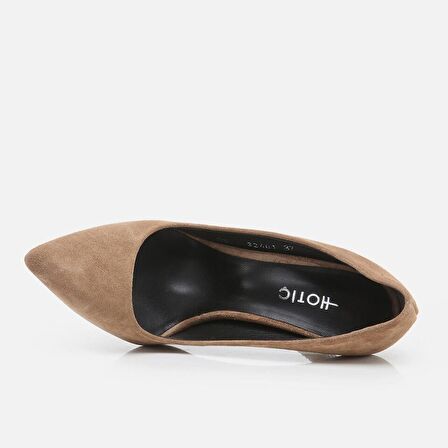 Hakiki Deri Tütün Kadın Stiletto