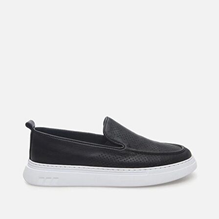 Hakiki Deri Siyah Erkek Loafer