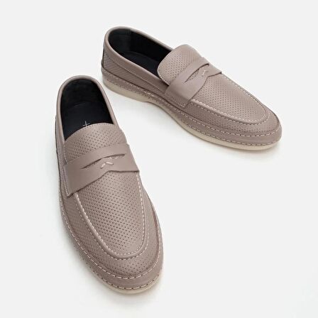 Hakiki Deri Vizon Erkek Loafer