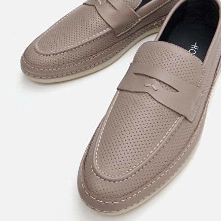 Hakiki Deri Vizon Erkek Loafer