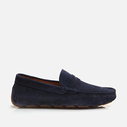 Hakiki Deri Lacivert Erkek Loafer