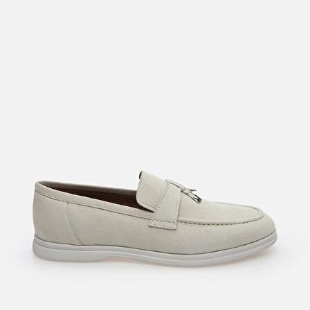 Hakiki Deri Bej Erkek Loafer