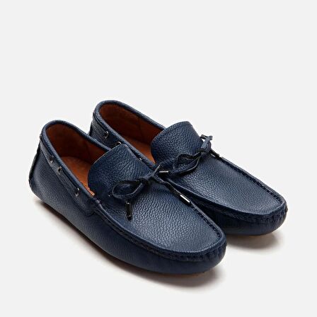Hakiki Deri Lacivert Erkek Loafer