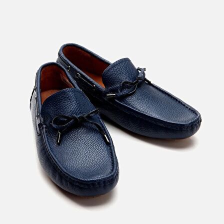 Hakiki Deri Lacivert Erkek Loafer