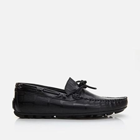Hakiki Deri Siyah Erkek Loafer