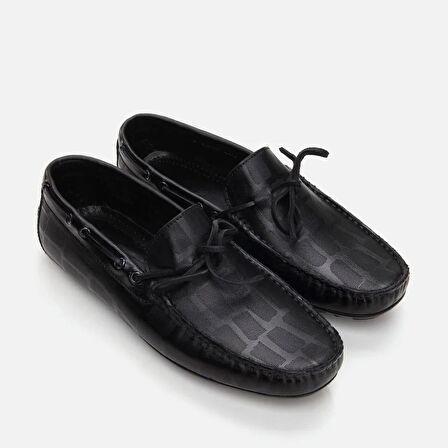 Hakiki Deri Siyah Erkek Loafer