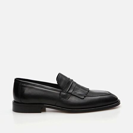 Hakiki Deri Siyah Erkek Loafer