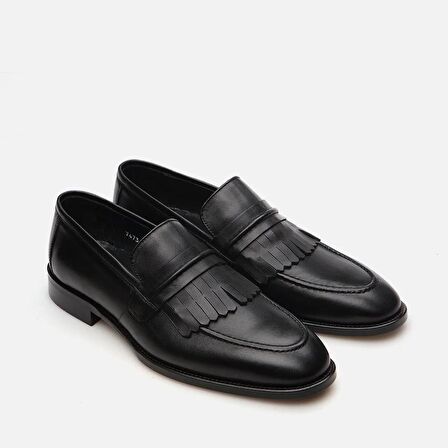 Hakiki Deri Siyah Erkek Loafer