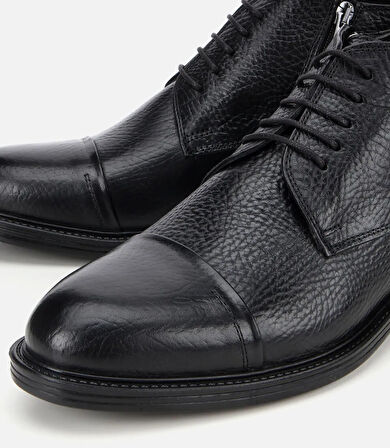 Erkek Deri Siyah Yumuşak Dokulu Klasik Bot