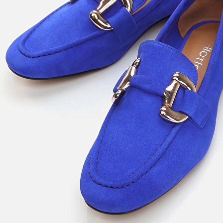 Hakiki Deri Saks Kadın Loafer