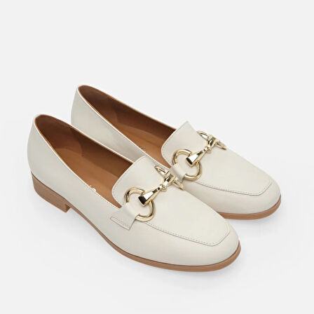 Hakiki Deri Kemik Kadın Loafer