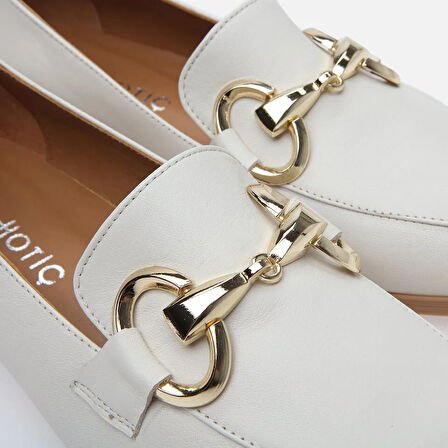 Hakiki Deri Kemik Kadın Loafer