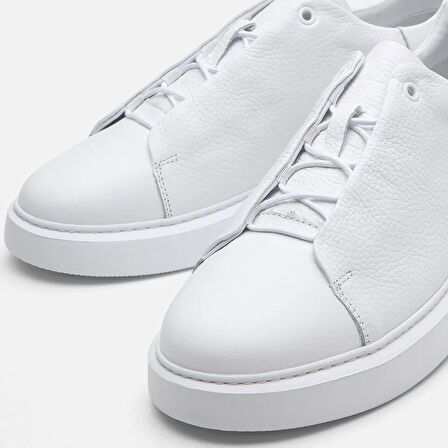 Hakiki Deri Beyaz Erkek Spor Ayakkabı