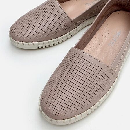 Hakiki Deri Vizon Kadın Loafer