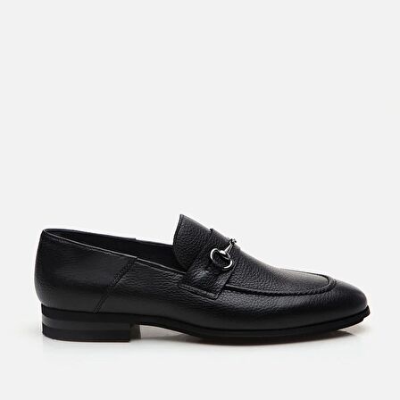 Hakiki Deri Siyah Erkek Loafer