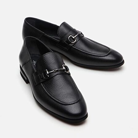 Hakiki Deri Siyah Erkek Loafer