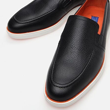 Hakiki Deri Siyah Erkek Loafer