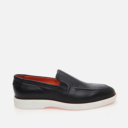 Hakiki Deri Siyah Erkek Loafer