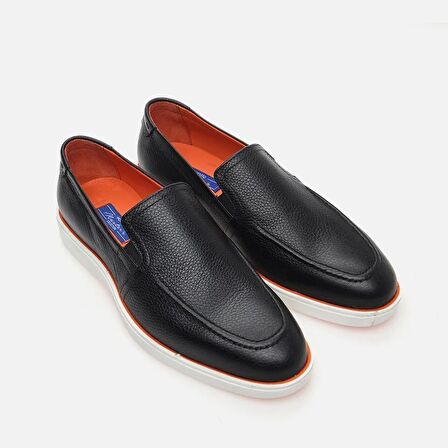 Hakiki Deri Siyah Erkek Loafer