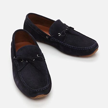 Hakiki Deri Lacivert Erkek Loafer