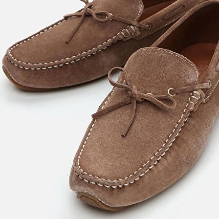 Hakiki Deri Bej Erkek Loafer